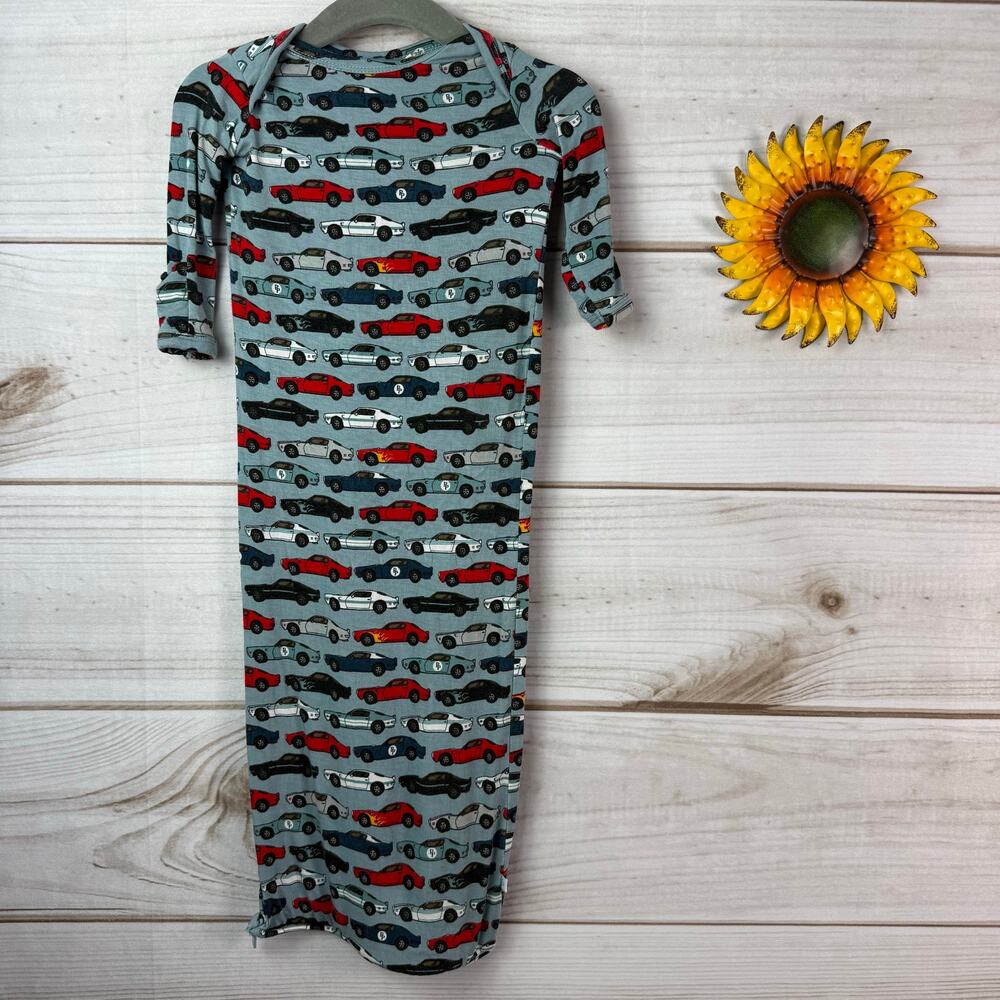 Posh‎ Peanut Baby Sleeper Gown 0-3 Months Miles Cars Print Bamboo